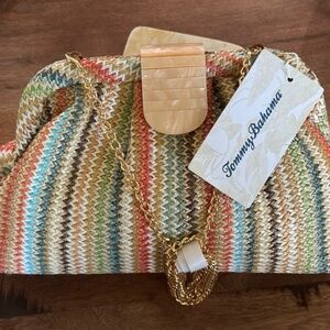 Brand New Tommy Bahama Raffia Bag